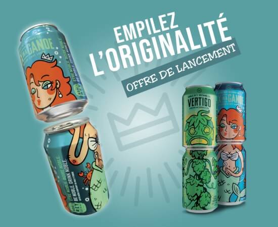 NOBLE REY, les canettes qui s'empilent et font d'une bière deux coups