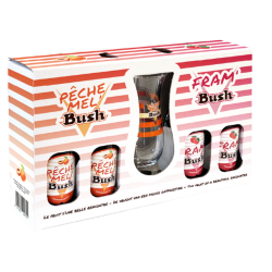 COFFRET PECHE MEL'BUSH / FRAM'BUSH 4*33CL + 1 VERRE_MIXTE_1.32