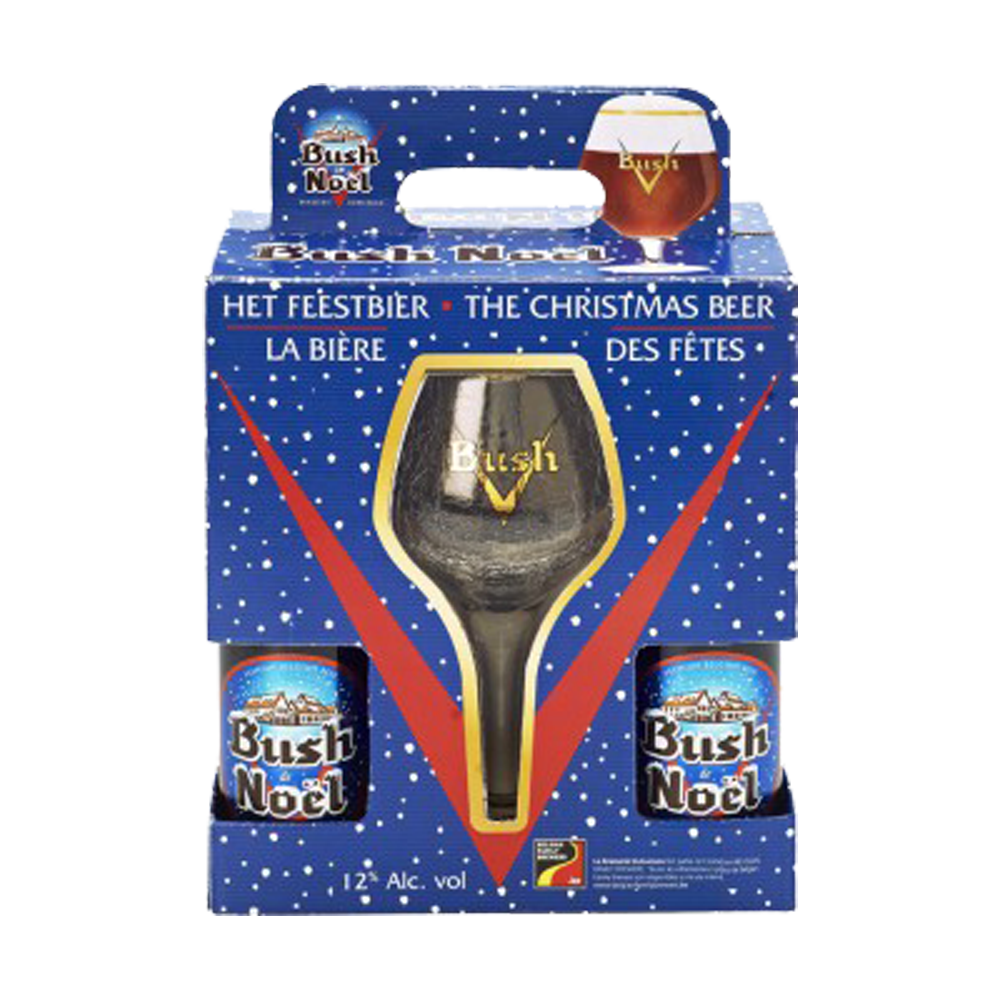COFFRET BUSH NOEL 4X33CL + 1 VERRE_BRUNE_1.32