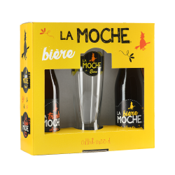 BIERE - BLONDE - COFFRET LA MOCHE 2*33 CL+1 VERRE - France
