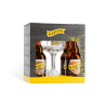 COFFRET KASTEEL TRIPLE + DONKER 4*33CL + 1 VERRE_ROUGE/RUBIS_1.32