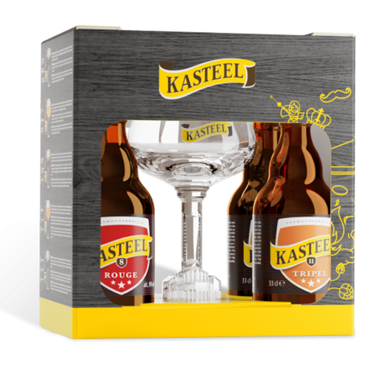 COFFRET KASTEEL ROUGE + TRIPLE 4*33CL + 1 VERRE_MIXTE_1.32