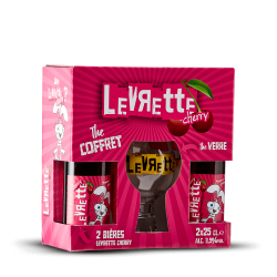 COFFRET LEVRETTE CHERRY 2*25 CL + 1 VERRE_ROUGE/RUBIS_0.5