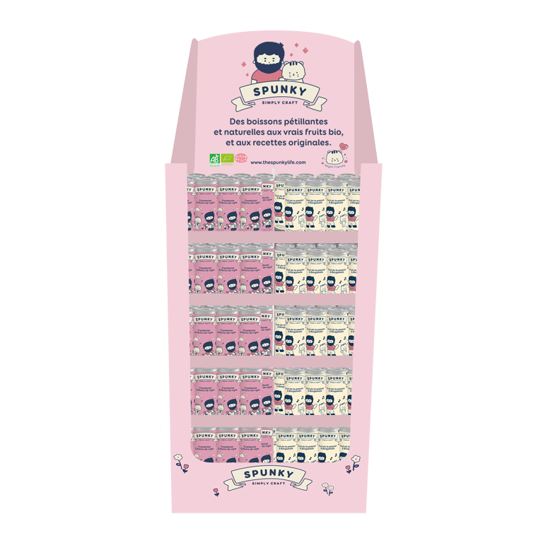 1/4 BOX SPUNKY FRUIT PASSION BERGAMOTE + FRAMBOISE PECHE 25CL BIO