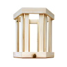 CAISSETTE BOIS BELGE HEXAGONAL